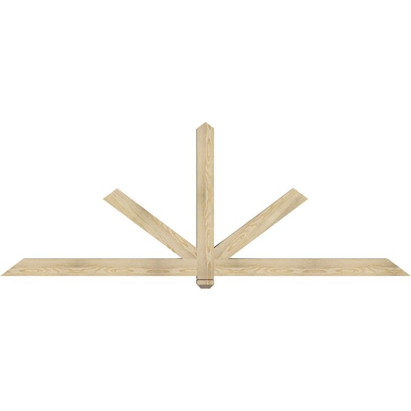 Ekena Millwork Kennewick Rough Sawn Timber Gable Bracket, Douglas Fir, 96"W x 36"H x 4"D x 4"F, 9/12 Pitch GBW096X36X0404KEN00RDF - main